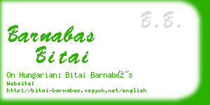 barnabas bitai business card